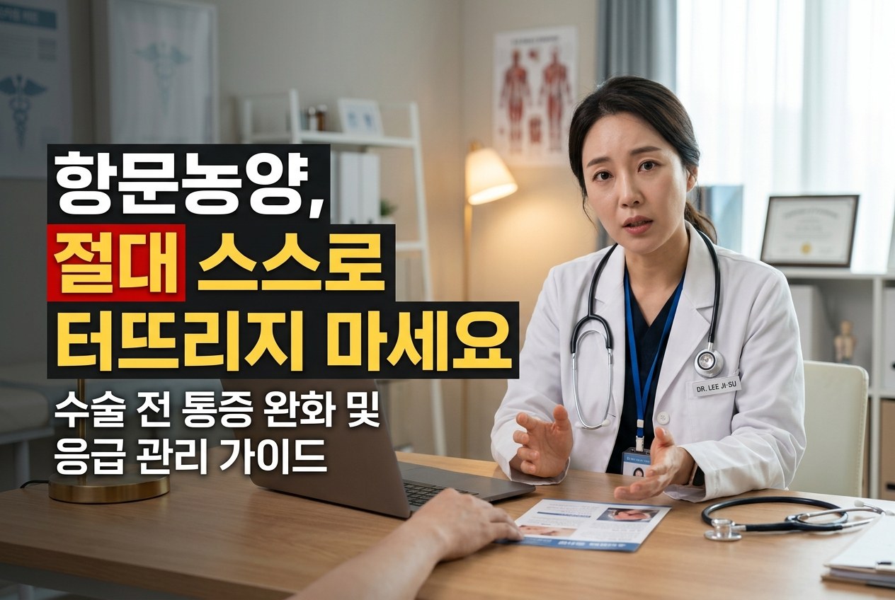 항문농양 수술 전 통증 심할 때 임의로 터뜨리면 안 되는 이유와 안전한 관리법