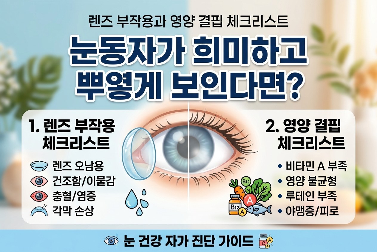눈동자 희미함과 충혈, 장기 렌즈 착용과 다이어트가 눈에 미치는 영향 및 안과 검진 필요성 5가지