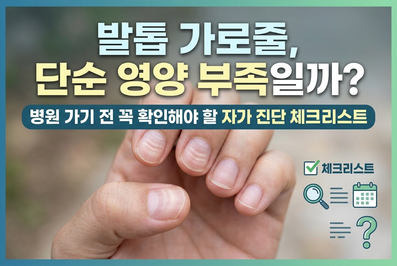 발톱 가로줄 생김 영양 부족 때문일까? 병원 방문 결정하는 자가 진단 기준