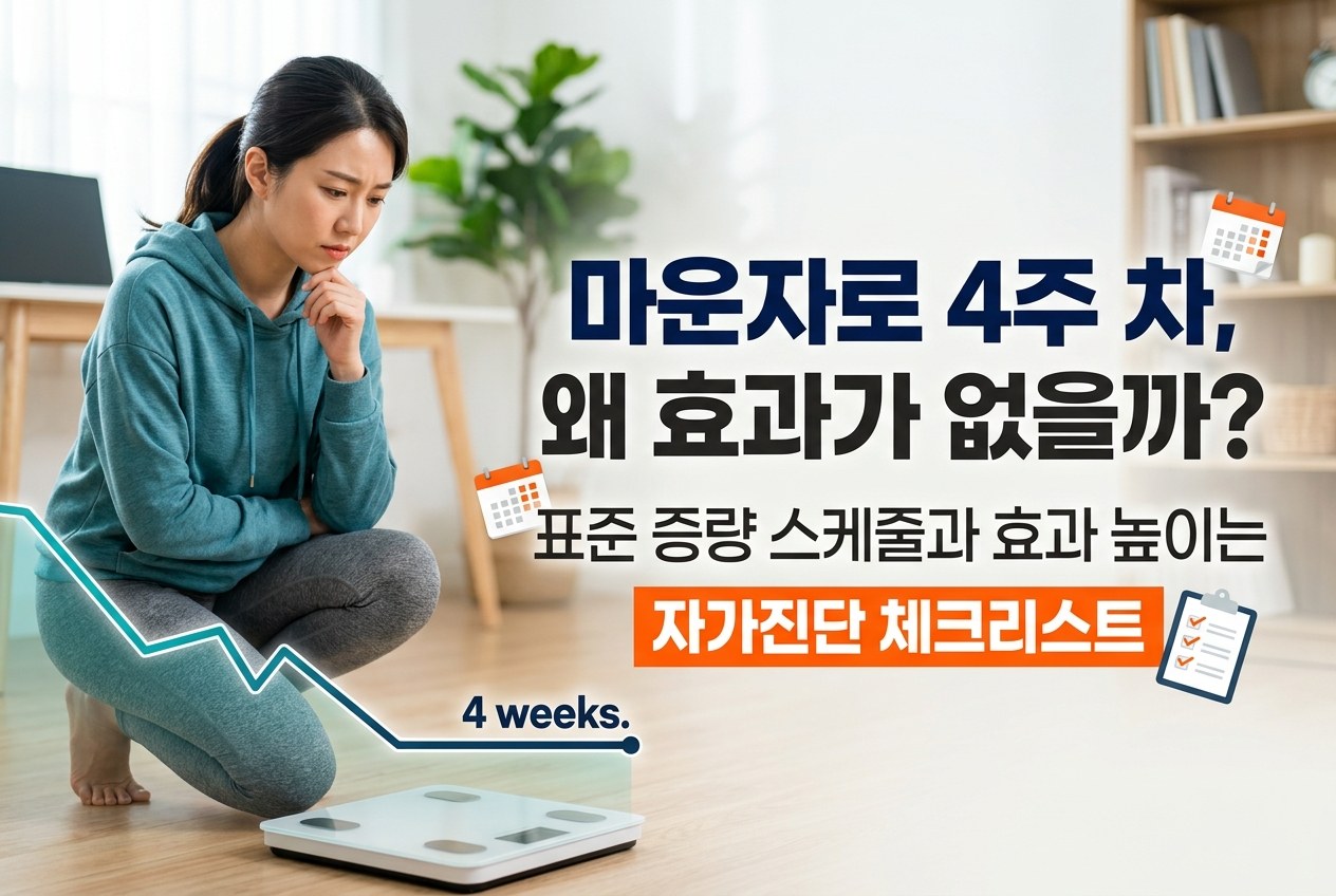 마운자로 효과 4주차인데 체중 변화 없다면? 확인할 용량 증량 스케줄과 대처법